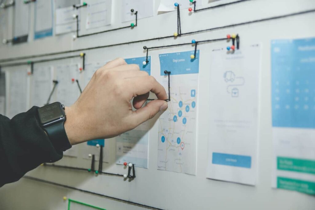 Mapping content on a whiteboard