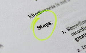 Document showing steps