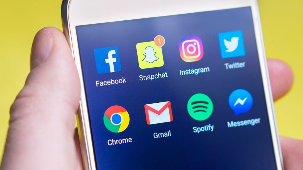 Phone With Social Media Apps
