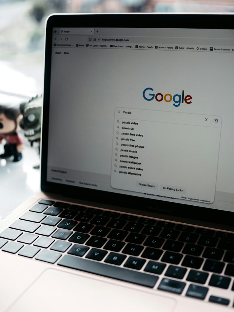 Laptop with Google